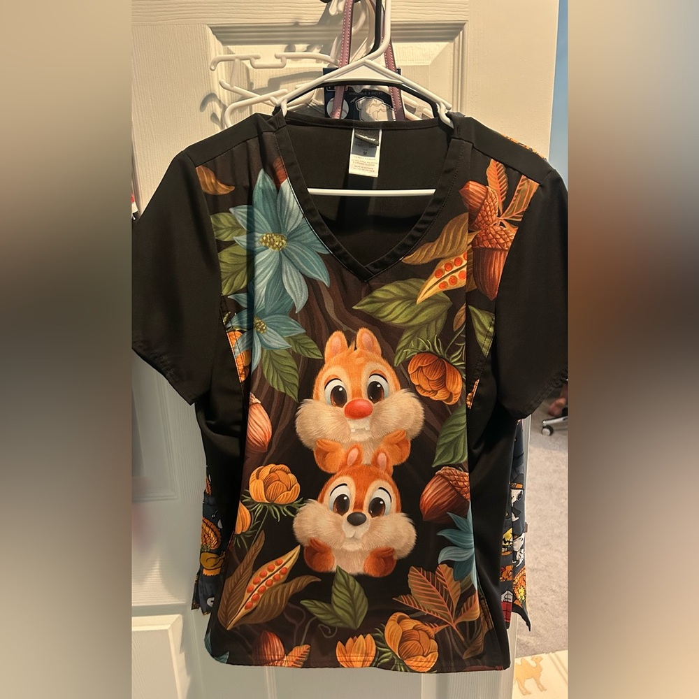 Disney Chipmunks Scrub Top